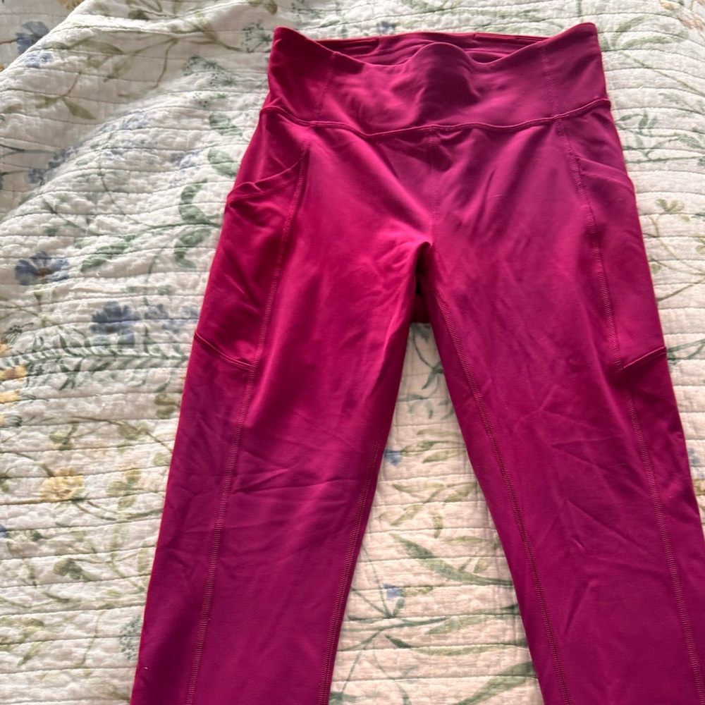 Magenta Lulu Lemon Leggings Size 6